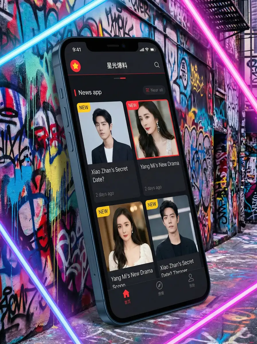 明日叶三叶 APP界面展示 - 掌上吃瓜神器